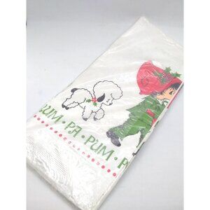 NOS Vtg sealed Package Hallmark Little Drummer Boy Paper Table Cover xmas 60x102